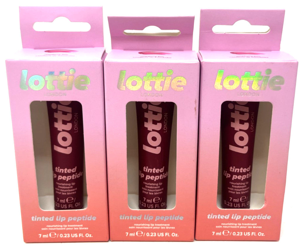Lottie Tinted Lip Peptide Nourishing Lip Treatment Set - Raspberry Jam