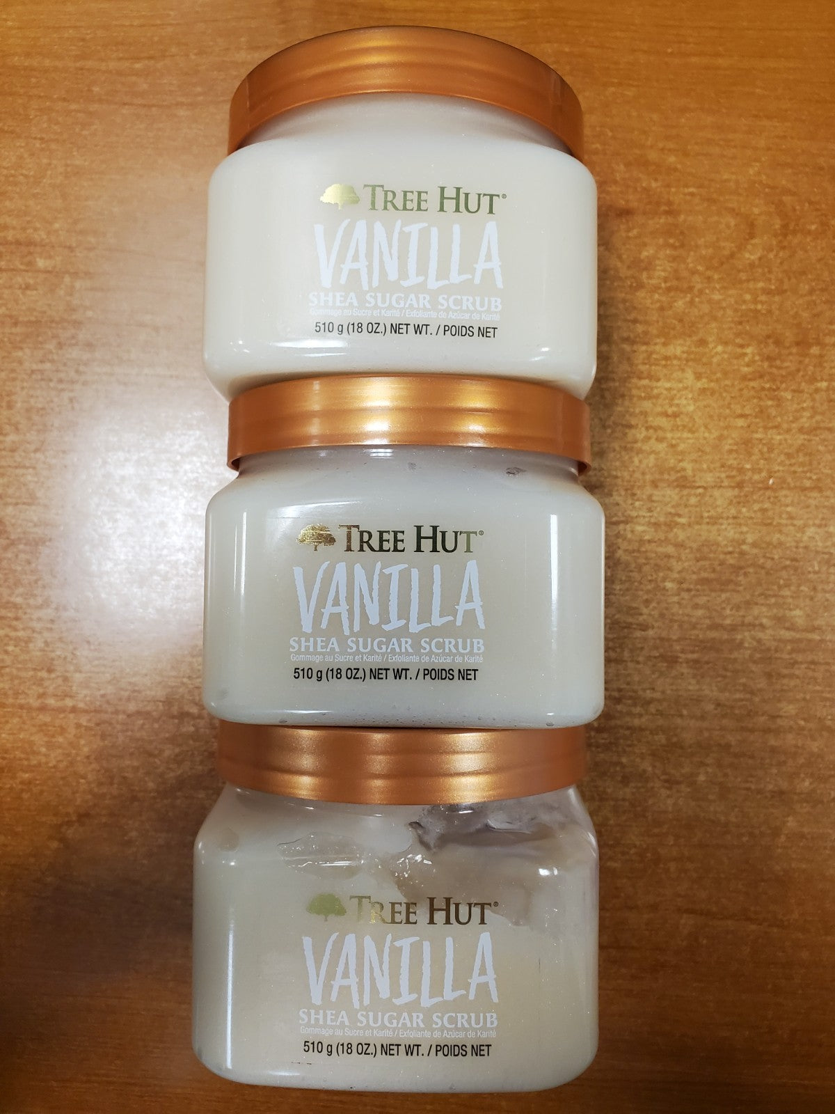 3 Pack: Tree Hut Vanilla Exfoliating Sugar Body Scrub 18 oz. ea.