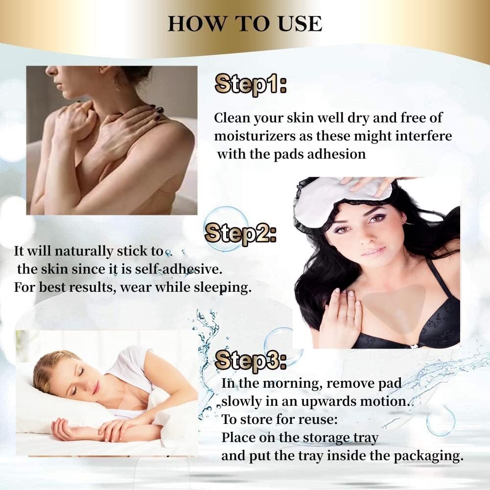 Reusable Silicone Anti-Wrinkle Chest & Neck Pads Set - Skin Care