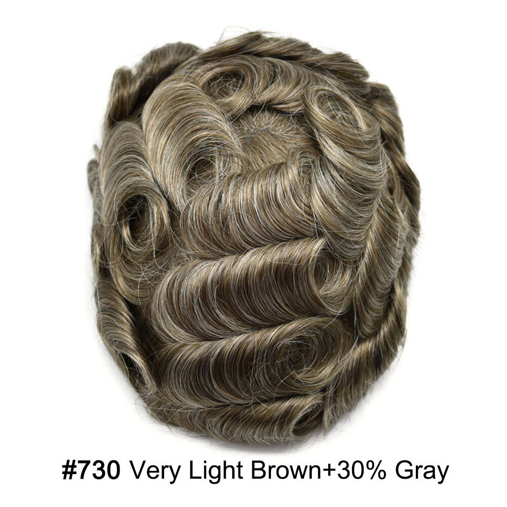 Ultra Thin Skin Hair Replacement System for Men - Natural Hairpiece, 6-10" Sizes & 68 Colors