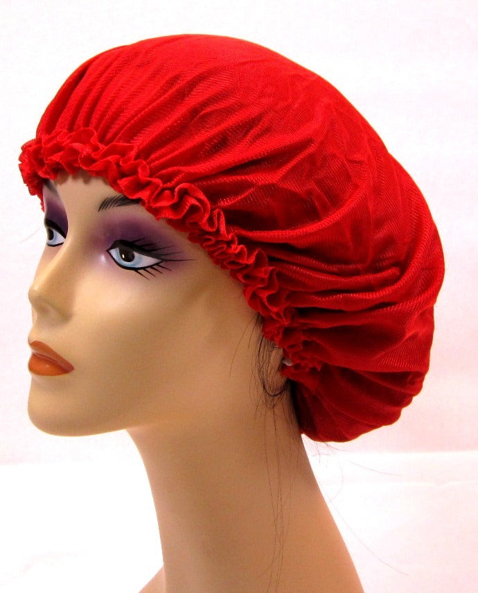 LOT OF 2 HAT--X- LARGE SATIN SLEEP CAP ELASTIC- LH1202