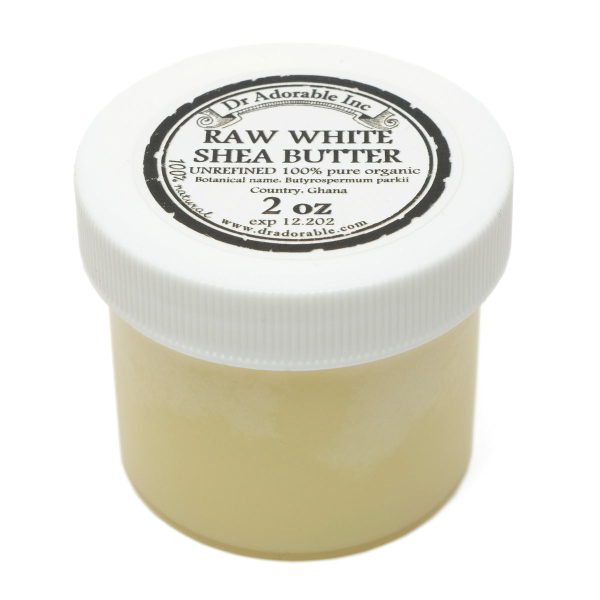 Unrefined White Shea Butter - 100% Organic Raw