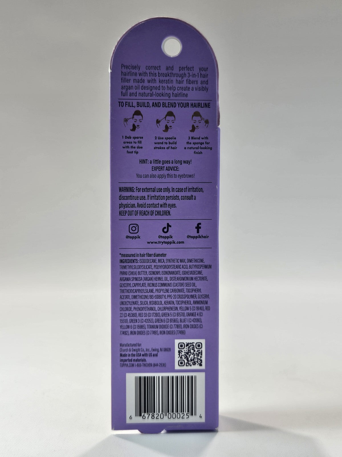 Toppik Fill Me In Hairline Filler Wand Medium Blonde 0.176 oz