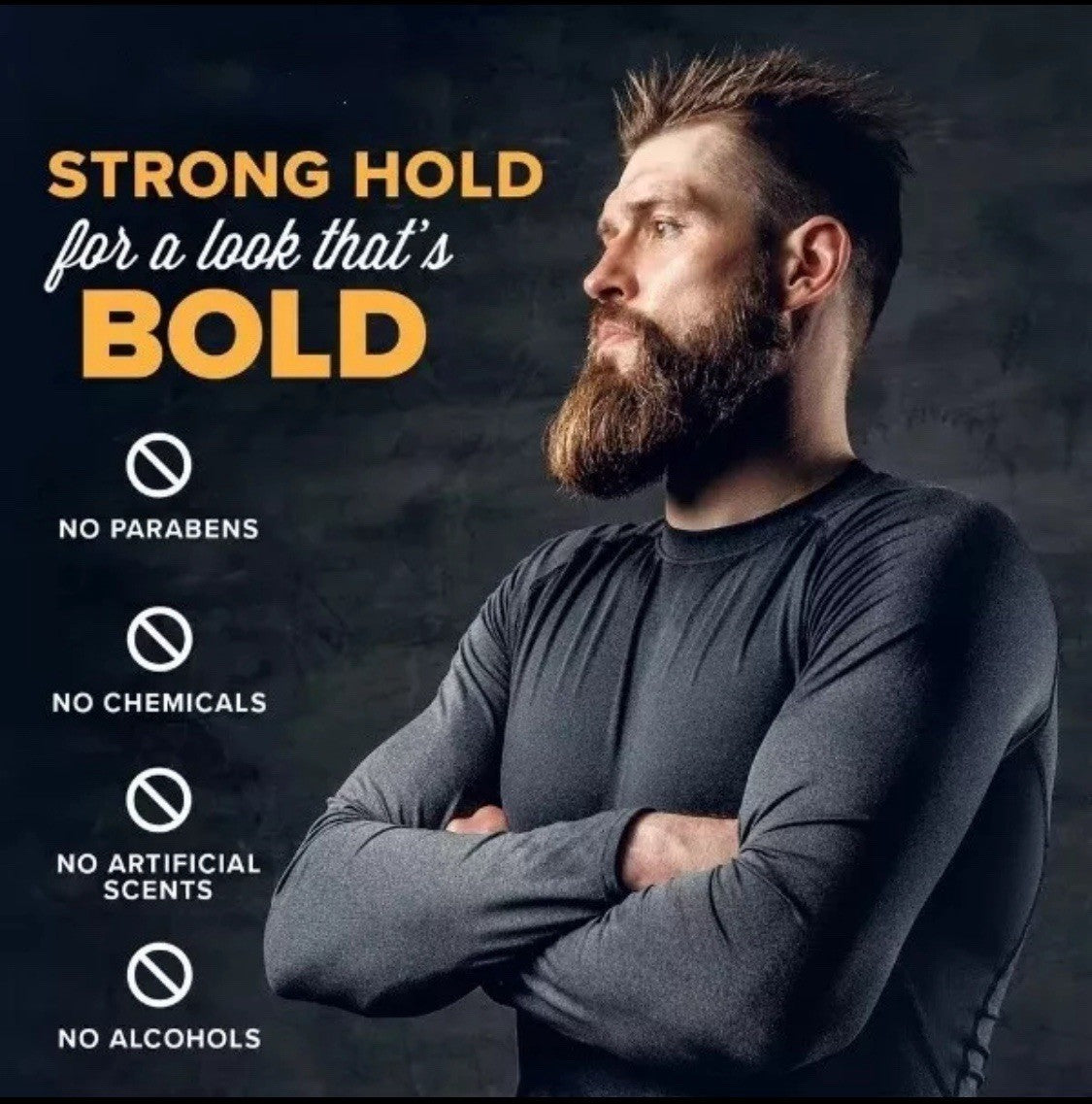 Strong Hold Sandalwood Mustache Wax & Comb Set - Grooming & Styling 50g