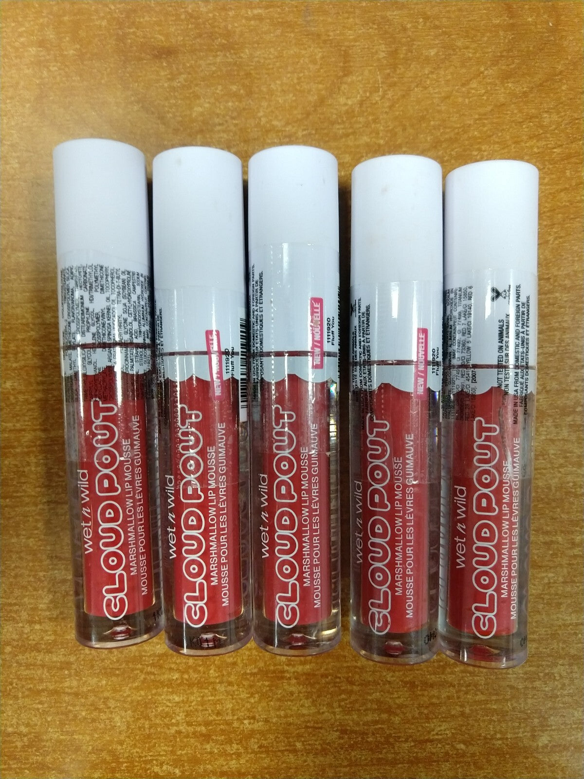 Lip Makeup Set - 5 Pack Cloud Pout Lip Cream - Choose Shade & Quantity