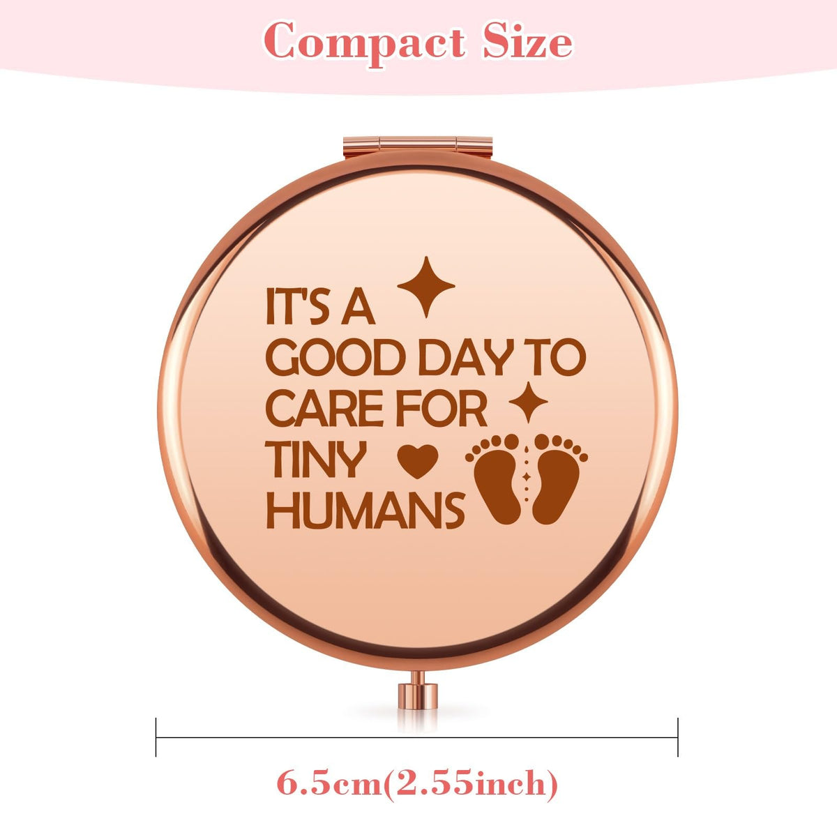 Teacher Appreciation Compact Mirror - Kindergarten & Daycare Gift for Women