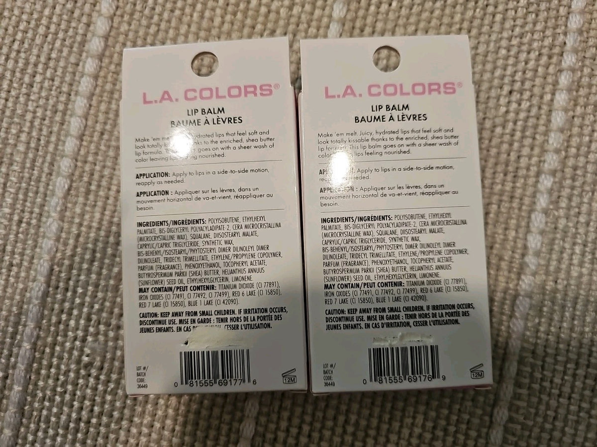 Sheer Pink & Nude Lip Balm Set - Shea Butter Hydrating Lip Care
