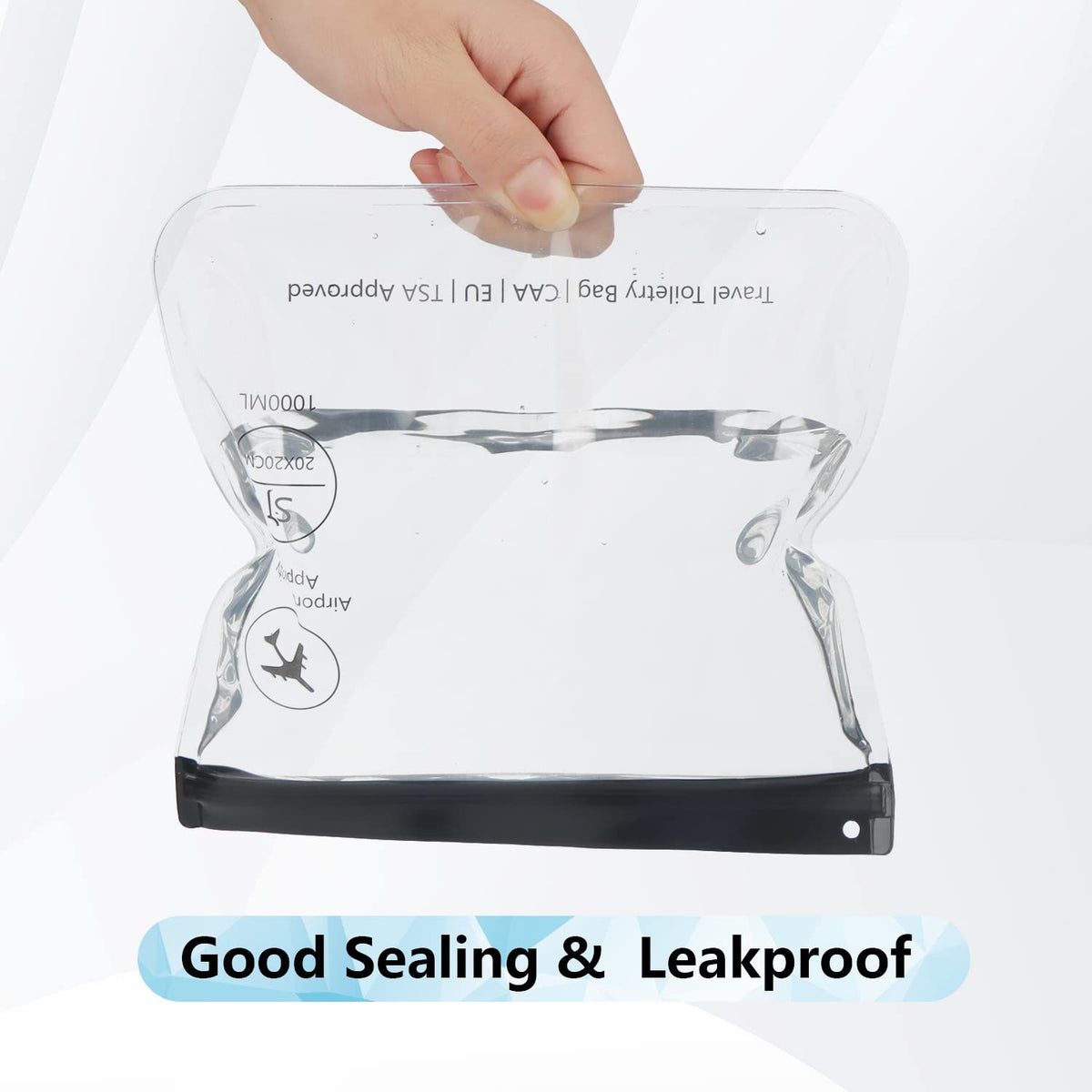 TSA Approved Travel Toiletry Bag 1 Quart Leakproof EVA Transparent Storage