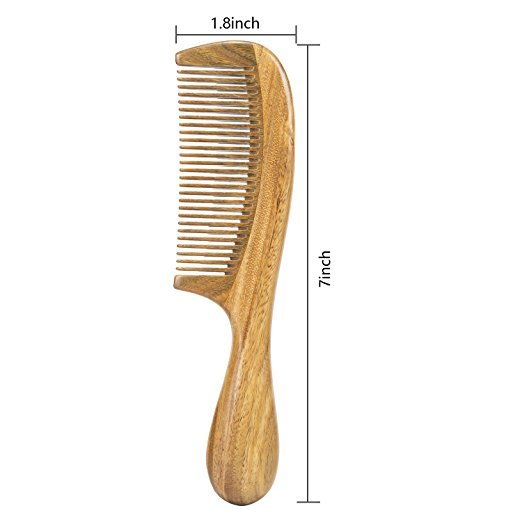 Natural Wooden Pocket Comb for Hair and Beard - Anti-Static & Portable Grooming Tool