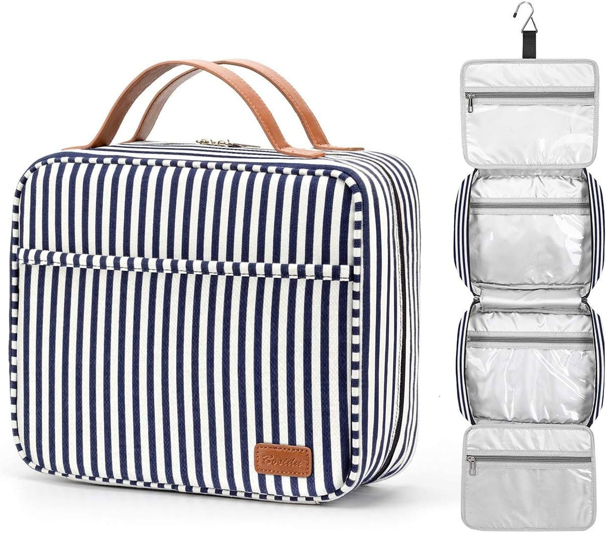 Large Capacity Hanging Travel Toiletry Bag for Women with Waterproof Compartments