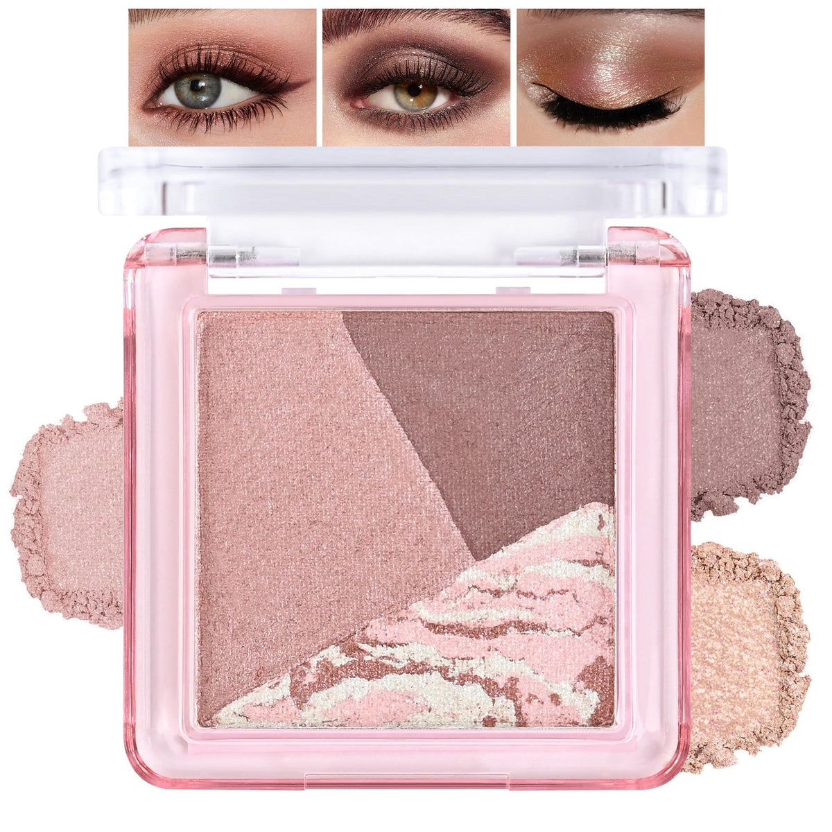Mini Eyeshadow Palette 0.08oz Mauve Dusty Rose - Compact & Versatile Makeup
