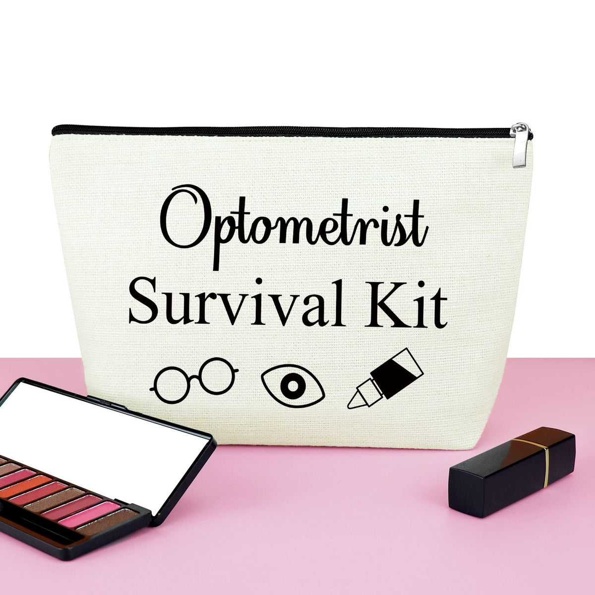 Optometry Graduation Gift Cosmetic Bag Eye Doctor Travel Makeup Pouch