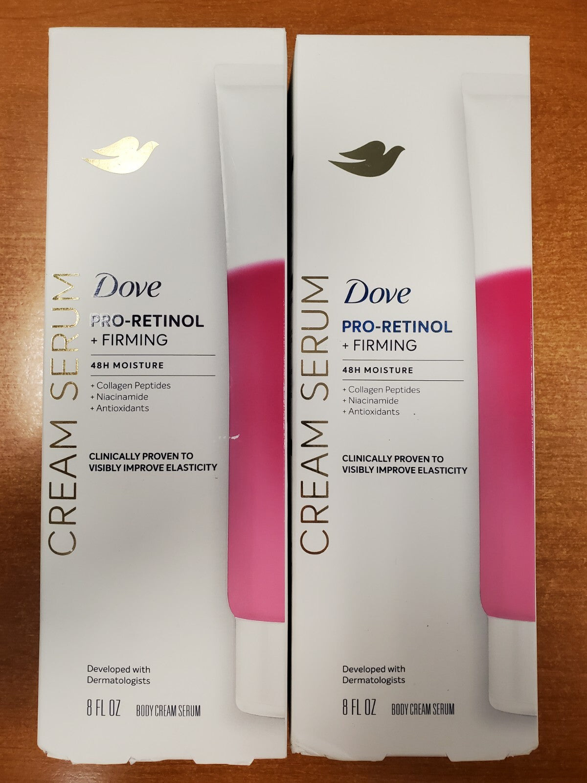 Dove Pro-Retinol Cream Serum & Firming Body Lotion Set 8oz Each