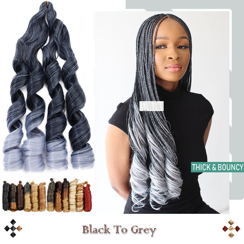 Curly Braiding Hair 24" Wave French Curls Synthetic Extensions