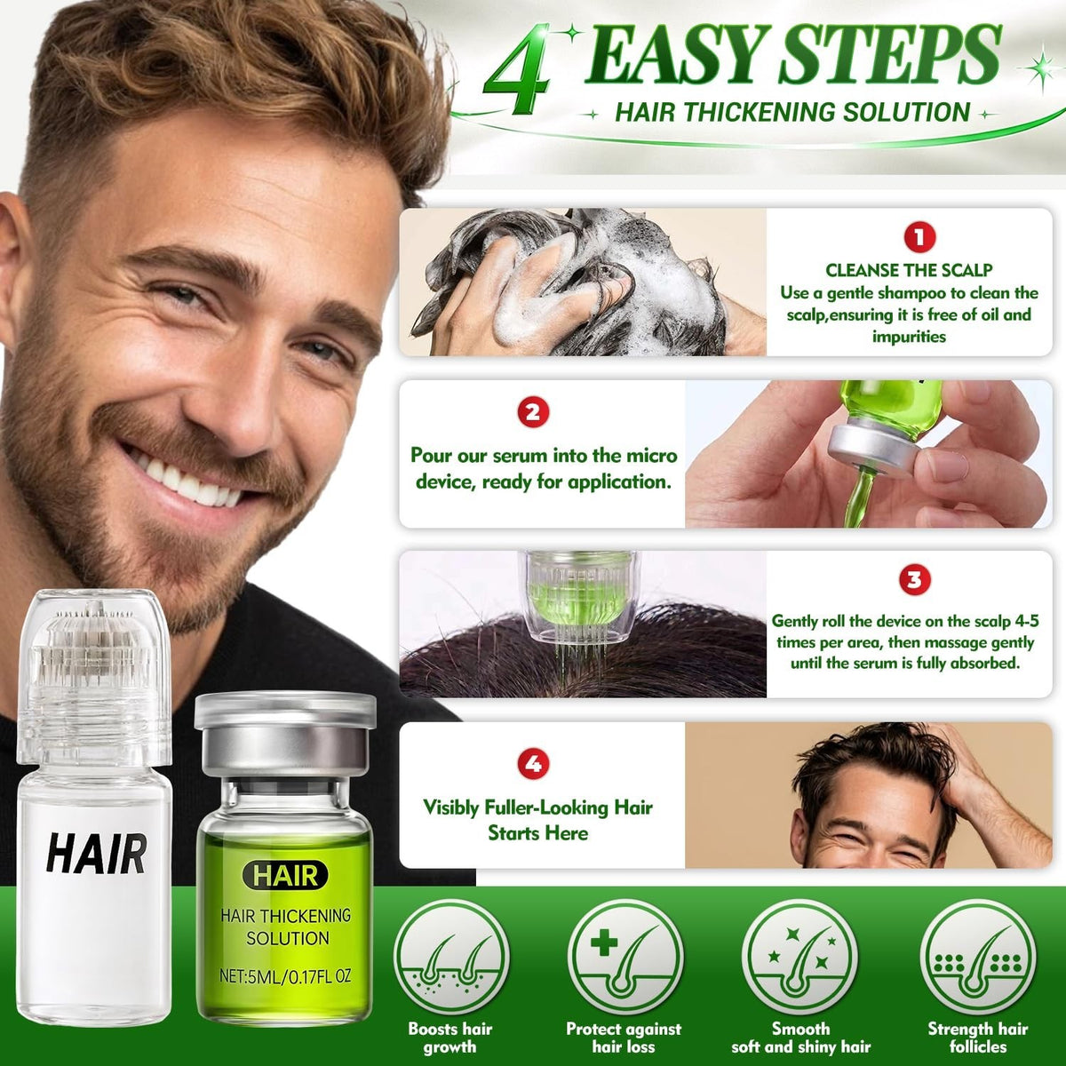 Thicker-Looking Hair Regrowth Treatment - Ginseng & Peppermint Serum