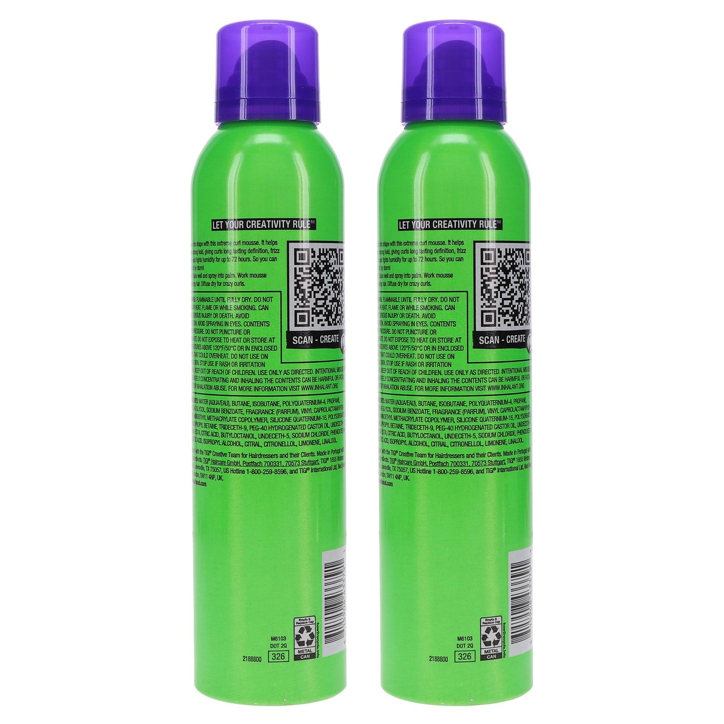 Extreme Curl Mousse for Curly Hair - 8.4 oz, 2 Pack