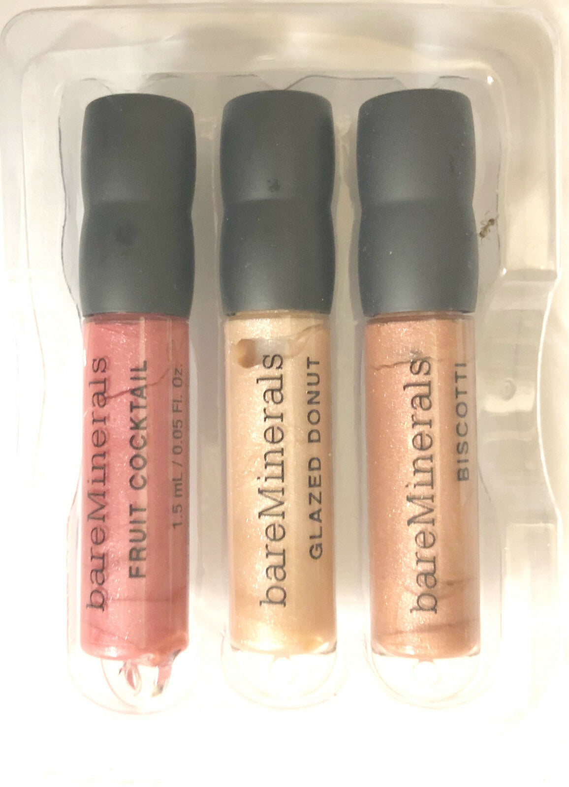 Lip Gloss Set with Keychain - Natural Mini Lip Gloss Trio