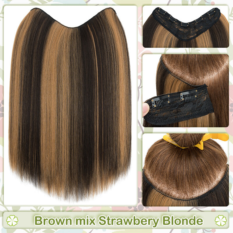 Thick Clip-In Hair Extensions - Real Human Hair Full Head 18 Inch Variety