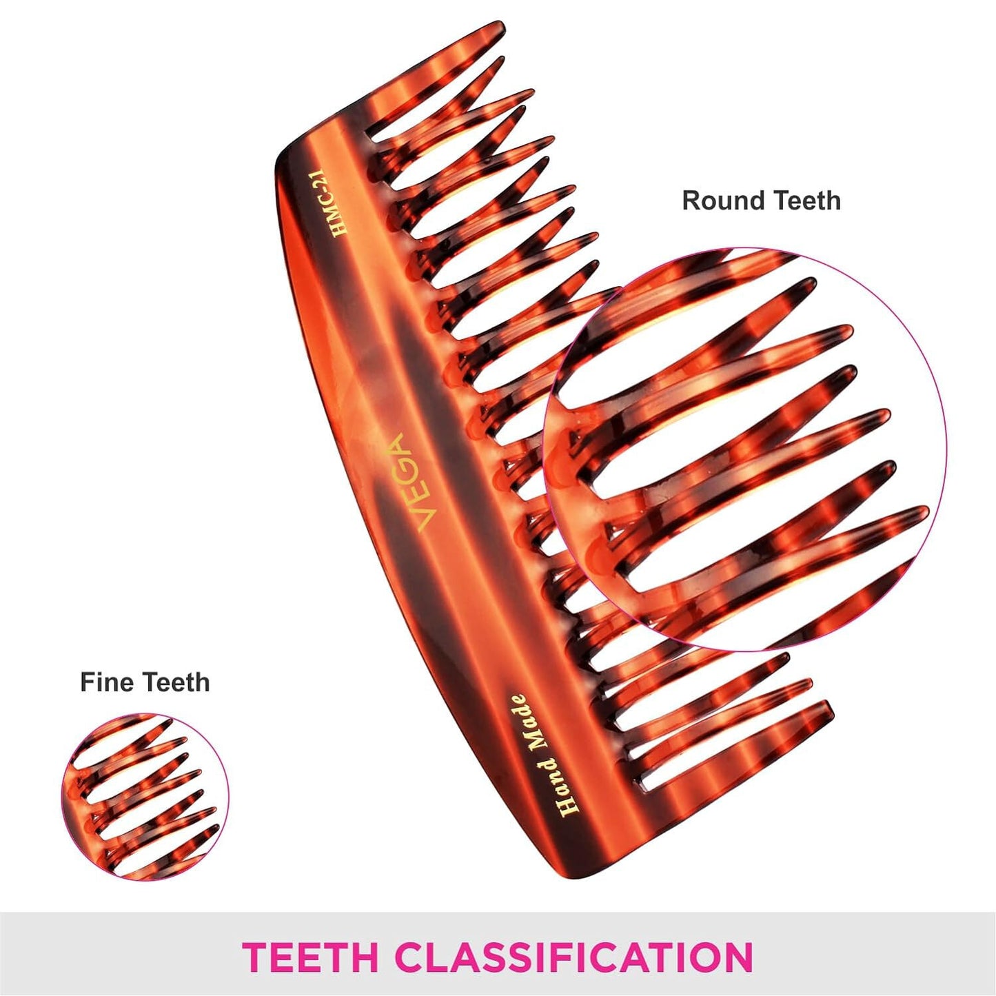 Large Handmade Hair Comb for Men and Women - Detangling, High Quality