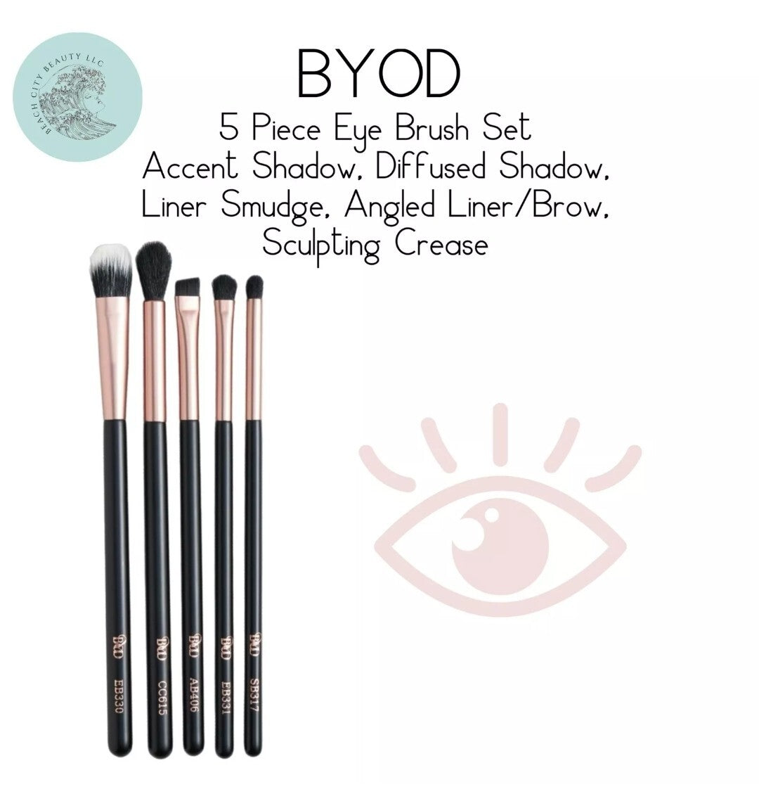 BYOD 5-Piece Full-Size Eye Makeup Brush Set
