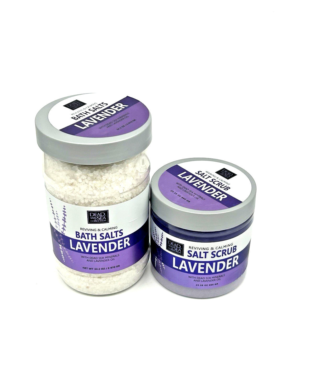 Dead Sea Collection Lavender Bath Salts (34.2 oz) &Mineral Salt Scrub