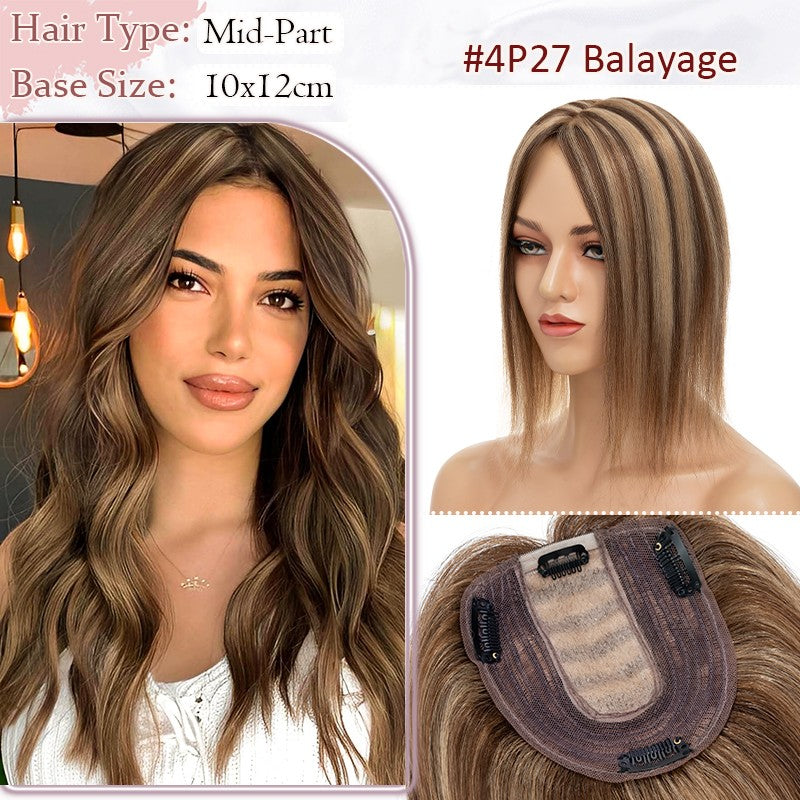 Women Clip-in Hairpiece for Hair Loss & Volume - 100% Remy Human Hair