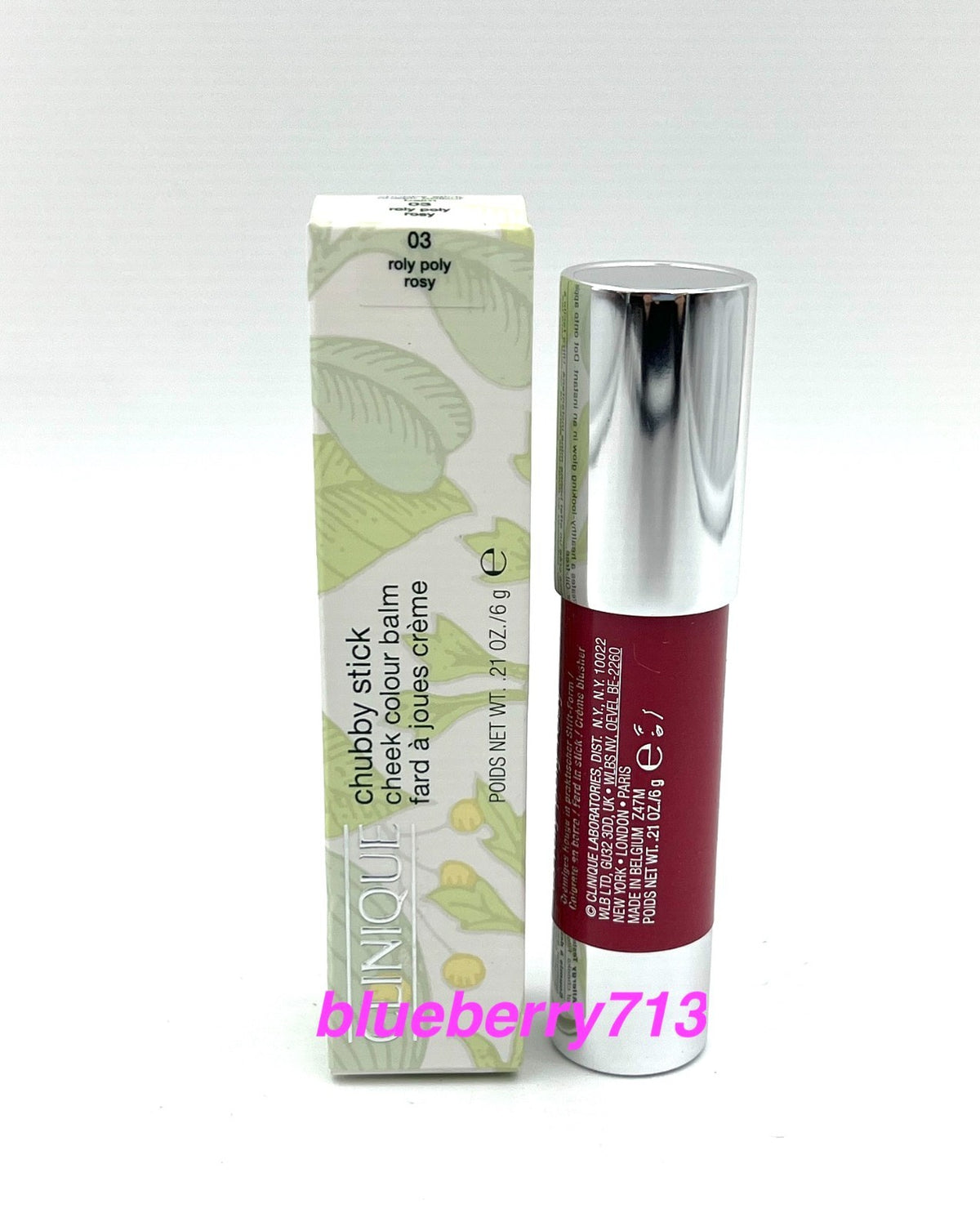 Clinique Cheek Color Balm 03 Roly Poly Rosy Full Size Lip & Cheek Makeup