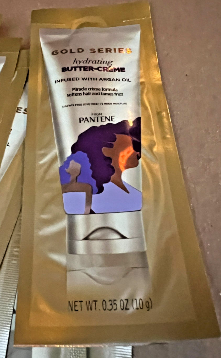 Travel Sample Pack of Pantene Gold Series Hydrating Butter-Creme 0.35oz - 20 Packs