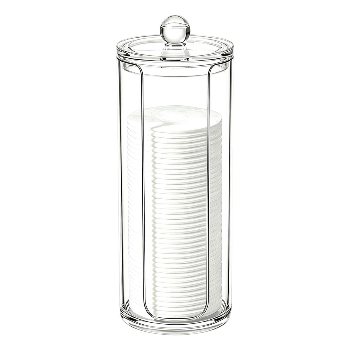 Acrylic Cotton Pad Holder Dispenser Makeup Organizer Storage Rack