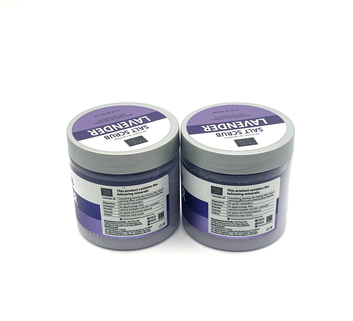Dead Sea Collection Lavender Exfoliating Mineral Salt Scrub, 2-Pack