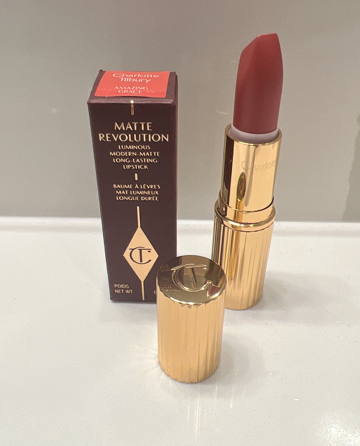 Charlotte Tilbury Matte Revolution Lipstick Amazing Grace 0.12oz New