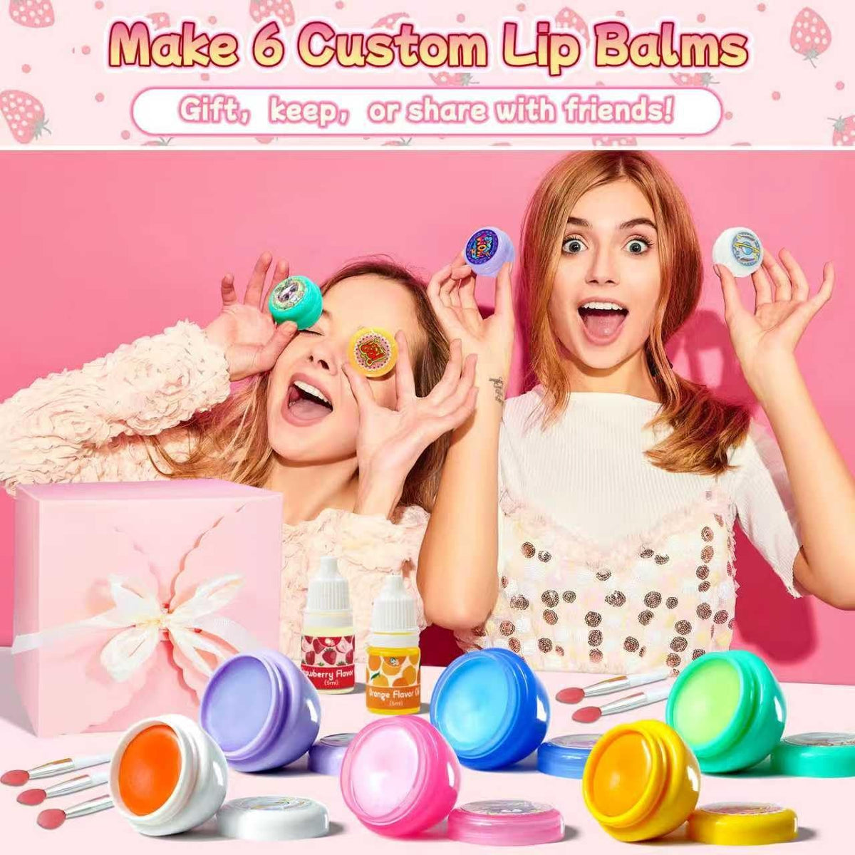 DIY Lip Balm Making Kit for Girls and Women - 39 Pieces, Natural Ingredients