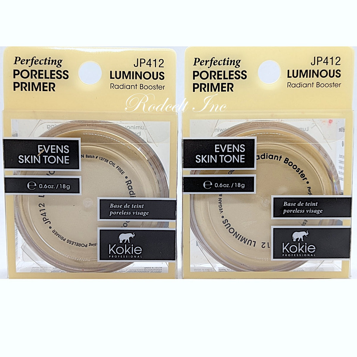 Kokie Perfecting Poreless Primer & Radiant Booster Set - Luminous Face Makeup