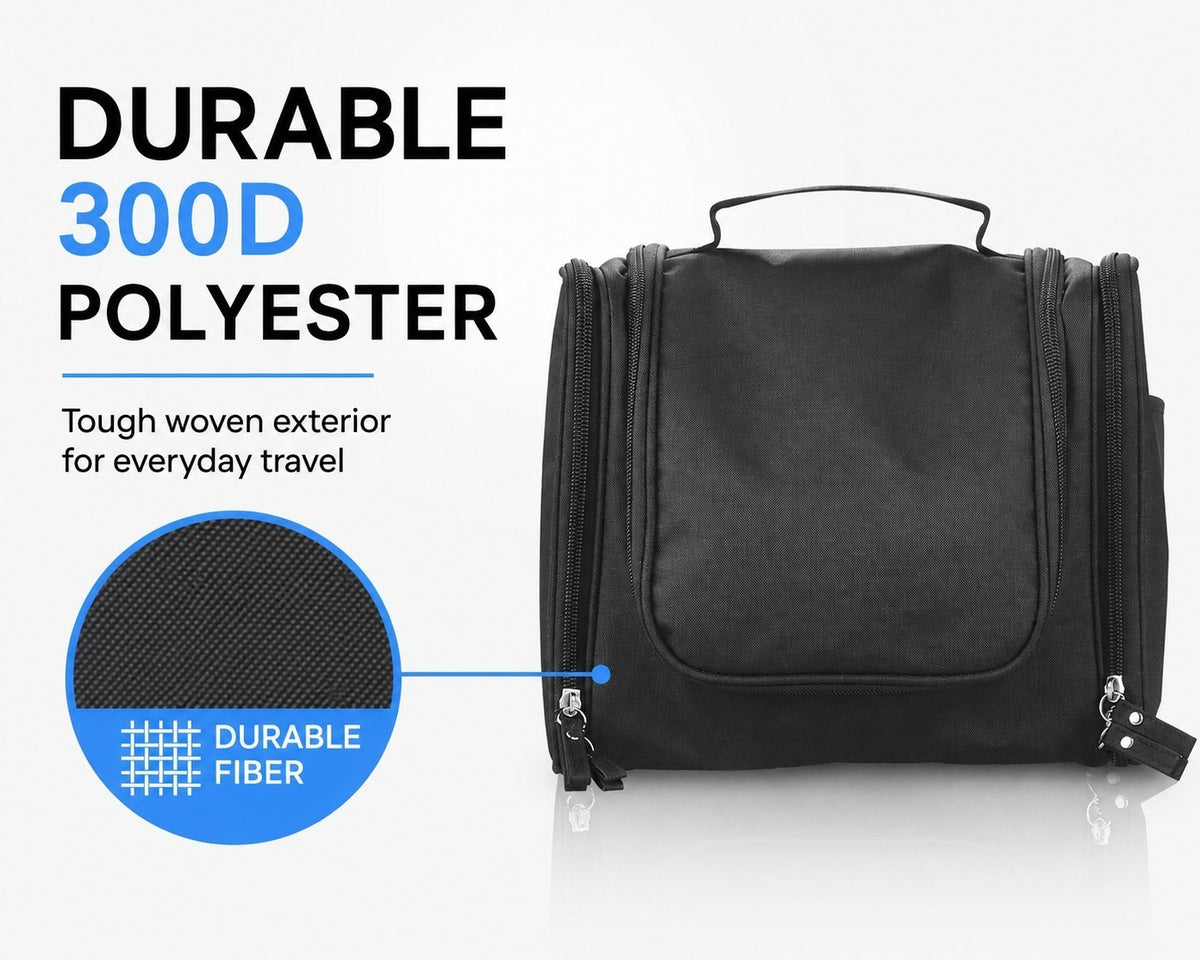 Waterproof Hanging Toiletry Organizer Travel Bag Men Women Compact Bathroom Storage