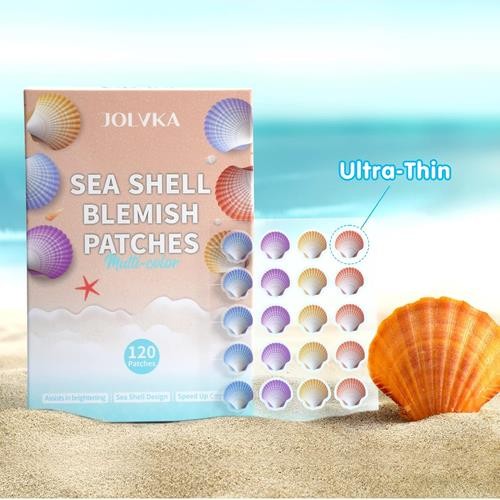 SeaShell Hydrocolloid Acne Pimple Patches - 120 Spot Stickers for Face