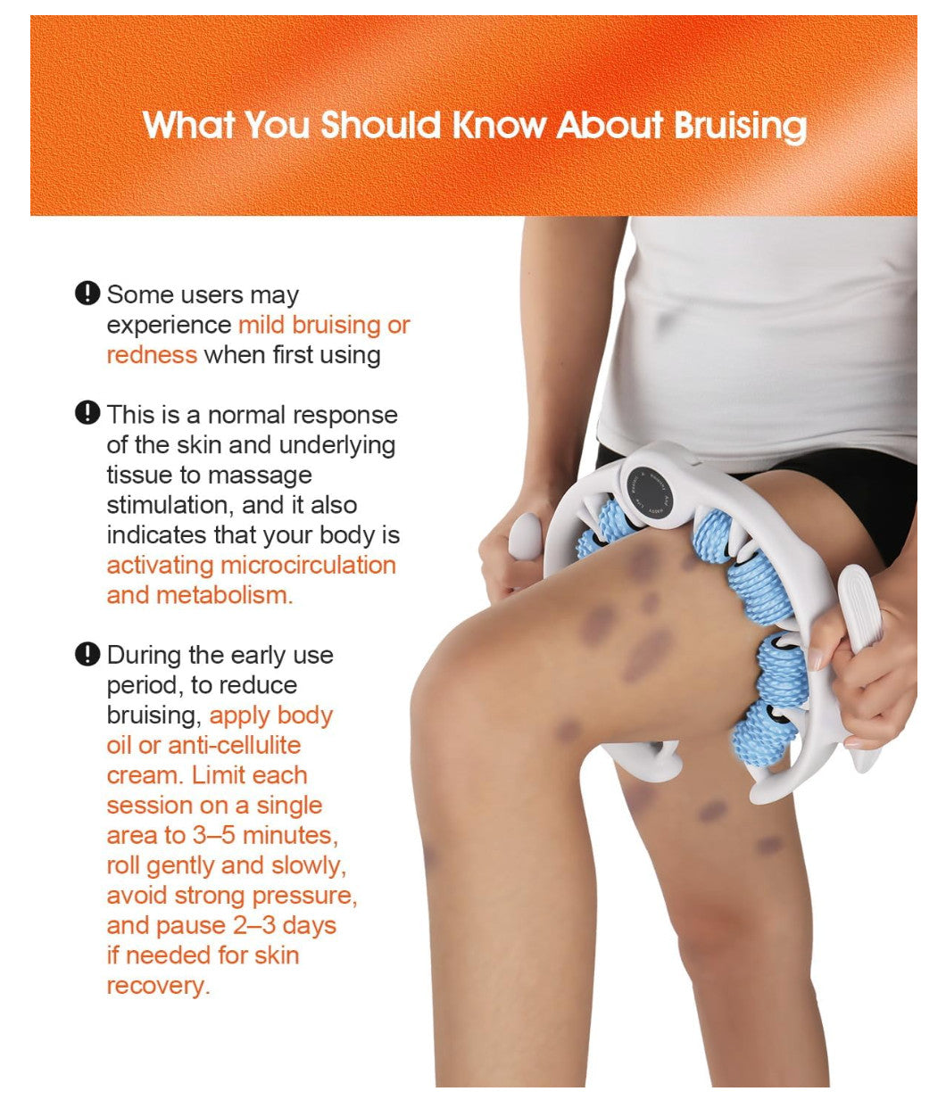 Anti-Cellulite Massage Roller for Lymphatic Drainage - Body Contouring Tool