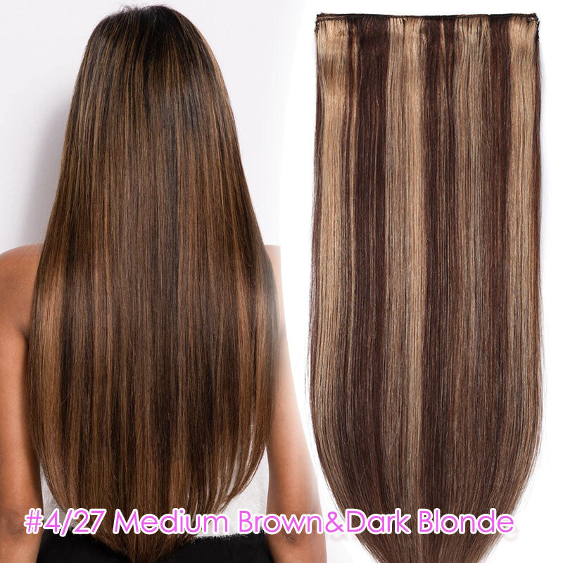 Double Weft Clip-In Hair Extensions 100% Remy Human Hair Thick Full Head