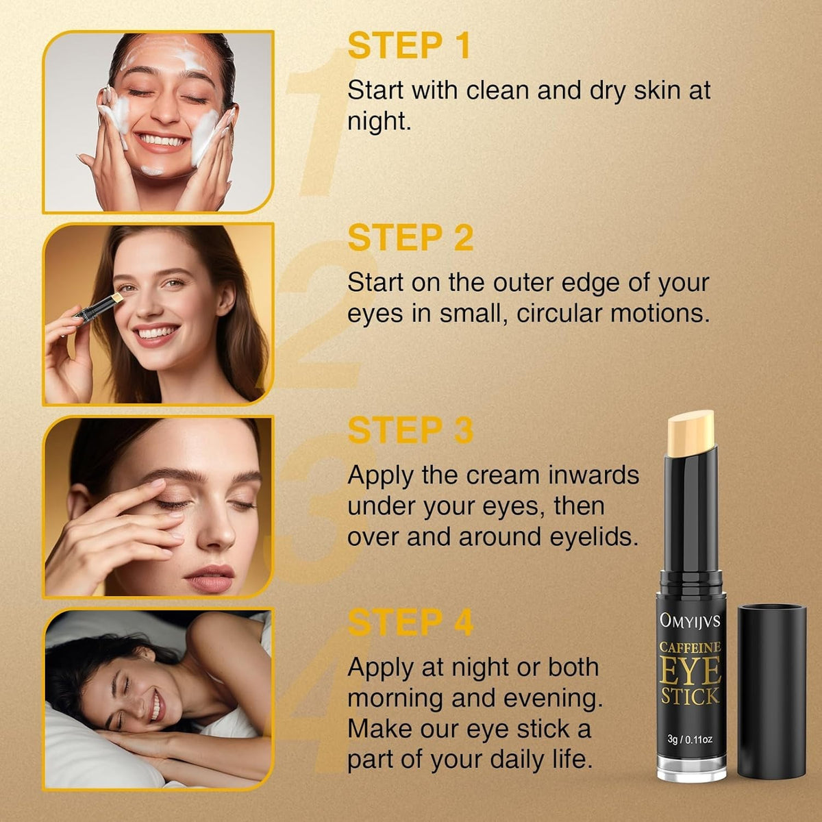 Fast-Absorbing Eye Stick for Puffiness Fine Lines Dark Circles