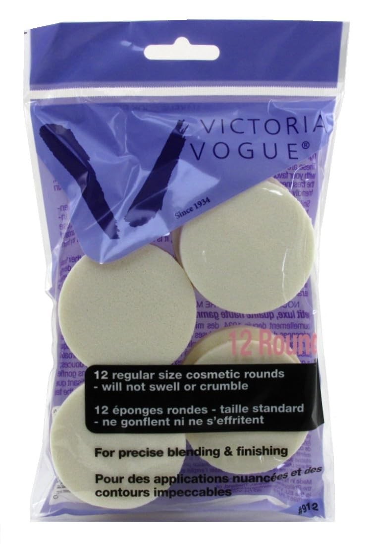 Cosmetic Makeup Pads - 72 Regular Size Makeup Remover Rounds Pack of 6