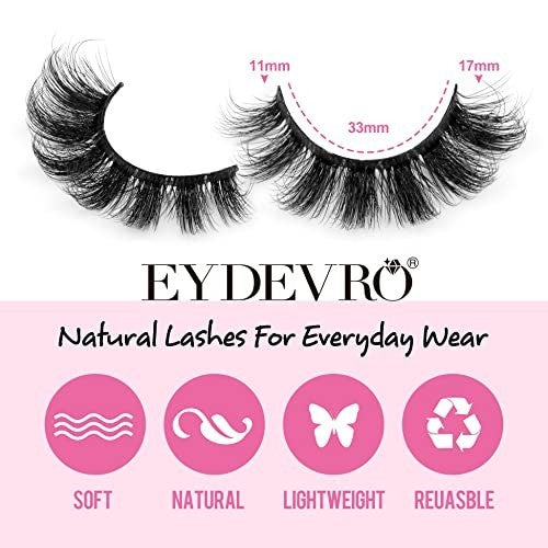 False Eyelashes D Curl Wispy 7 Pairs Natural Look Mink Lashes