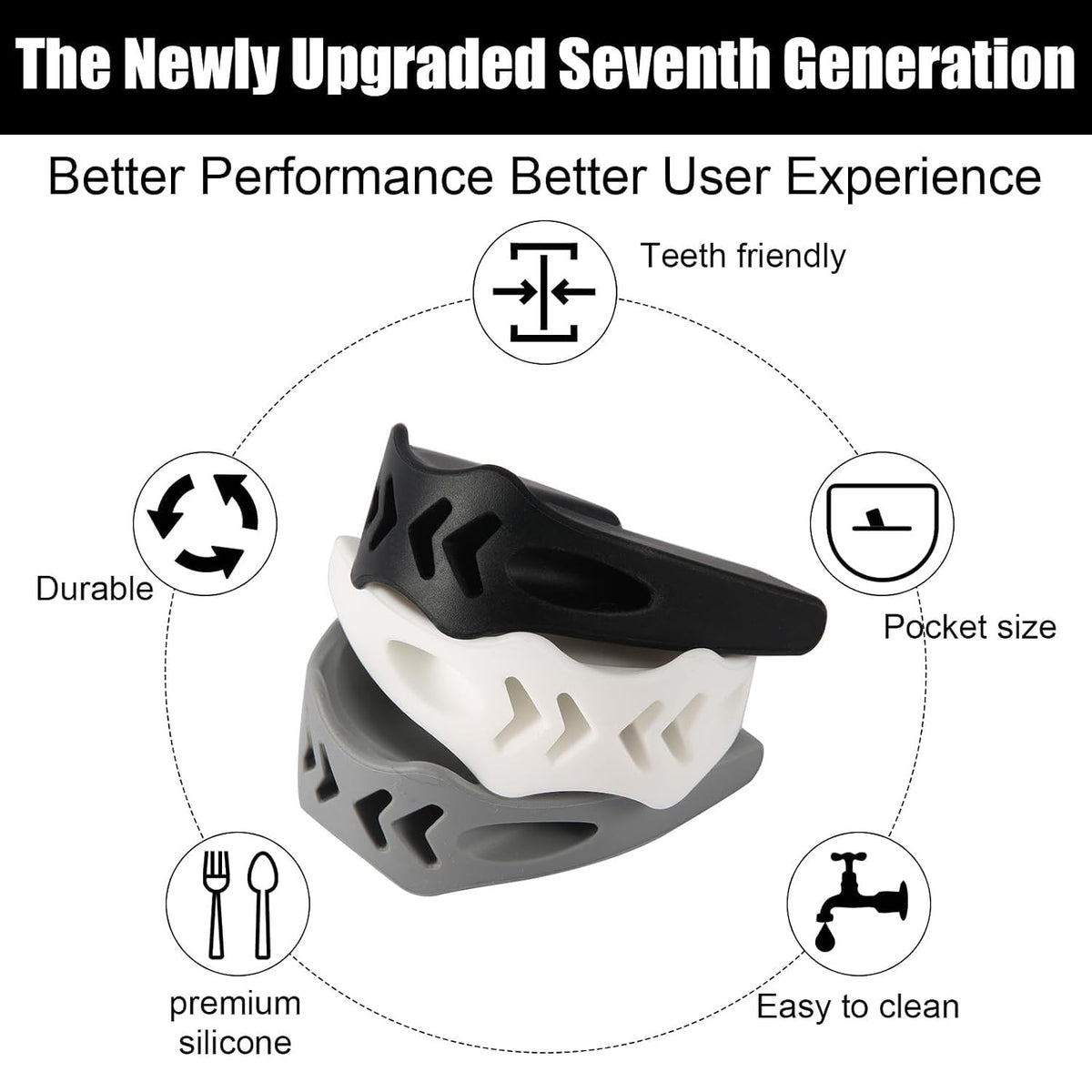 Jaw Exerciser with 3 Resistance Levels for Men & Women - Facial Tone & Slimming Device