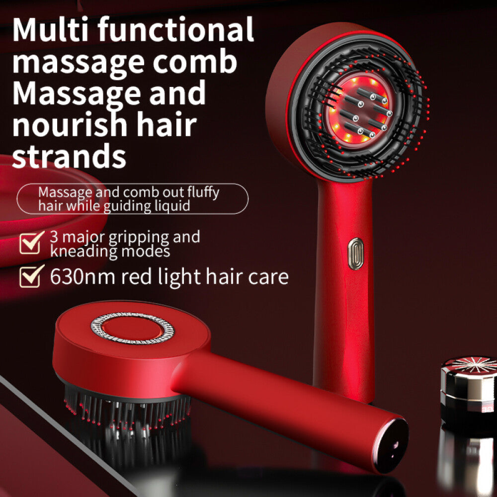 Electric Scalp Massage Brush with Red Light Therapy for Hair Growth - Deep Nourishing Hair Care Comb