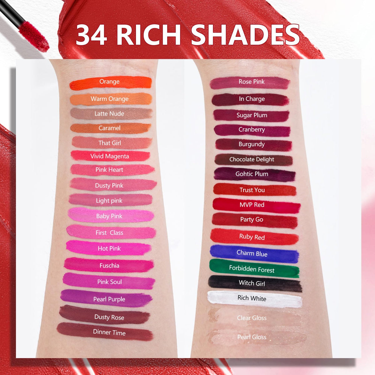 Pink Matte Liquid Lipstick - Long Lasting & Smudge-Proof, 1 Fl Oz