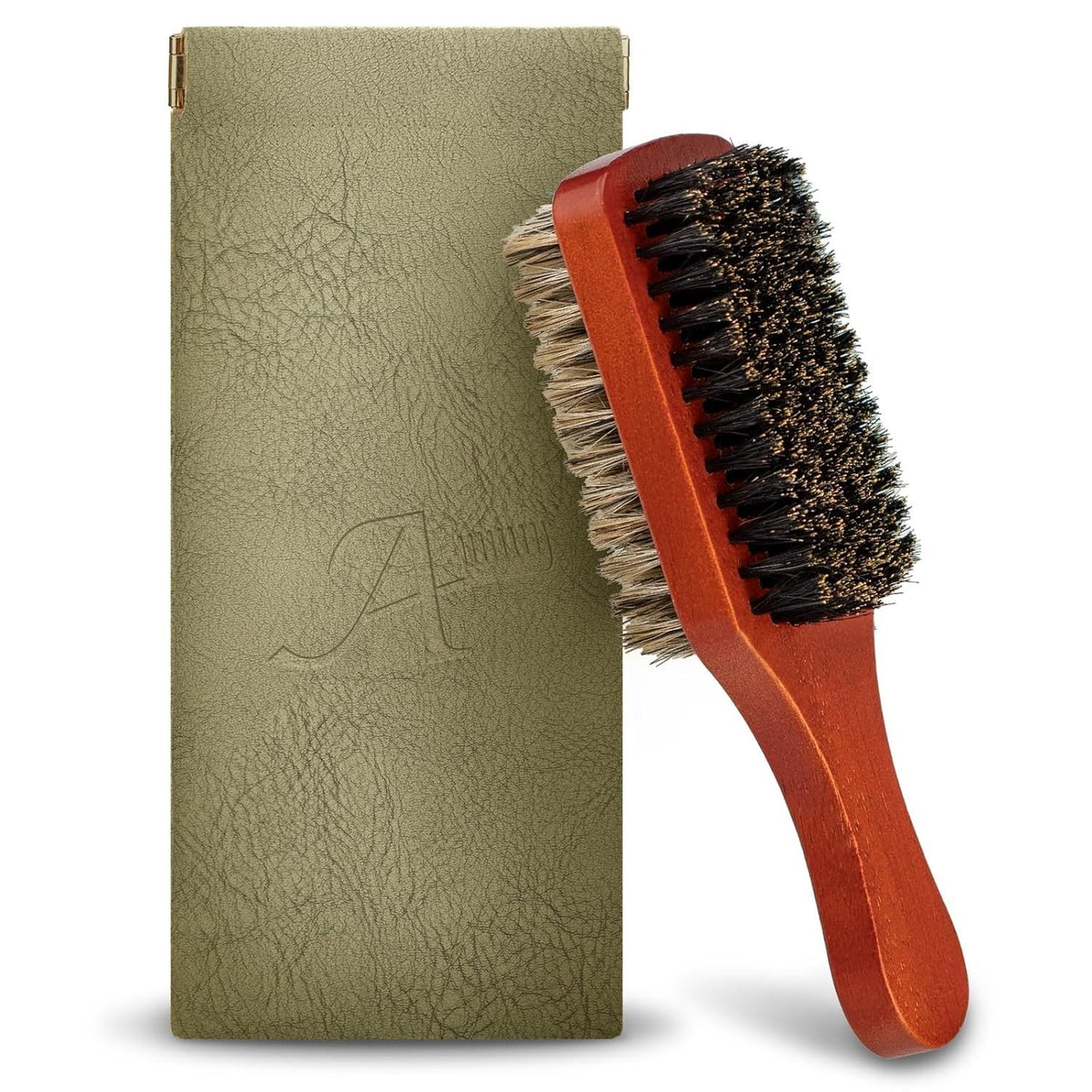 2-Sided Boar Bristle Hair Brush for Thick Hair, Natural & Durable