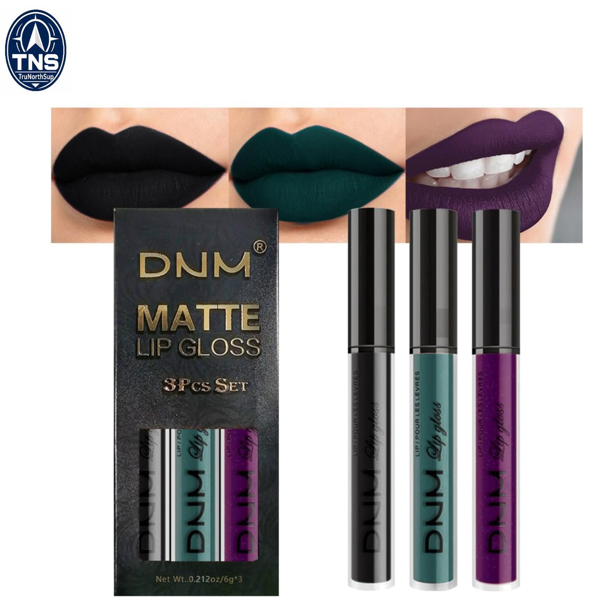 Liquid Lipstick Set - 3-Piece Matte Waterproof Lip Gloss Stains