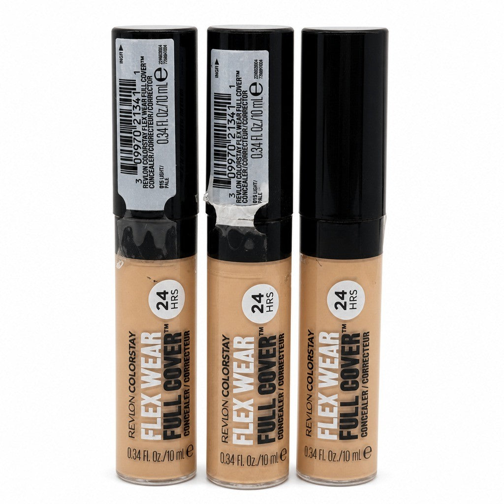 Revlon ColorStay Flex Wear Concealer 015 Light - Full Coverage 3 Pack