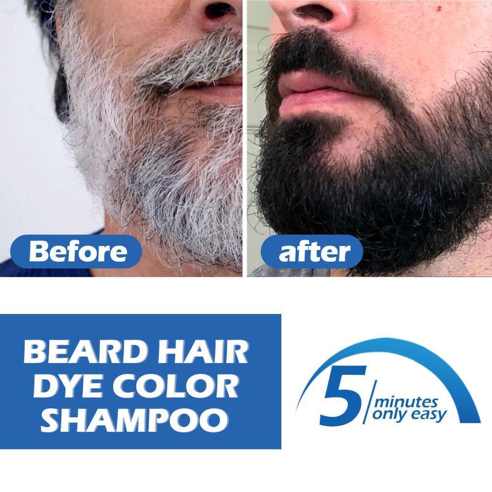 Black Beard Hair Dye Shampoo - Darkening Color 200ml