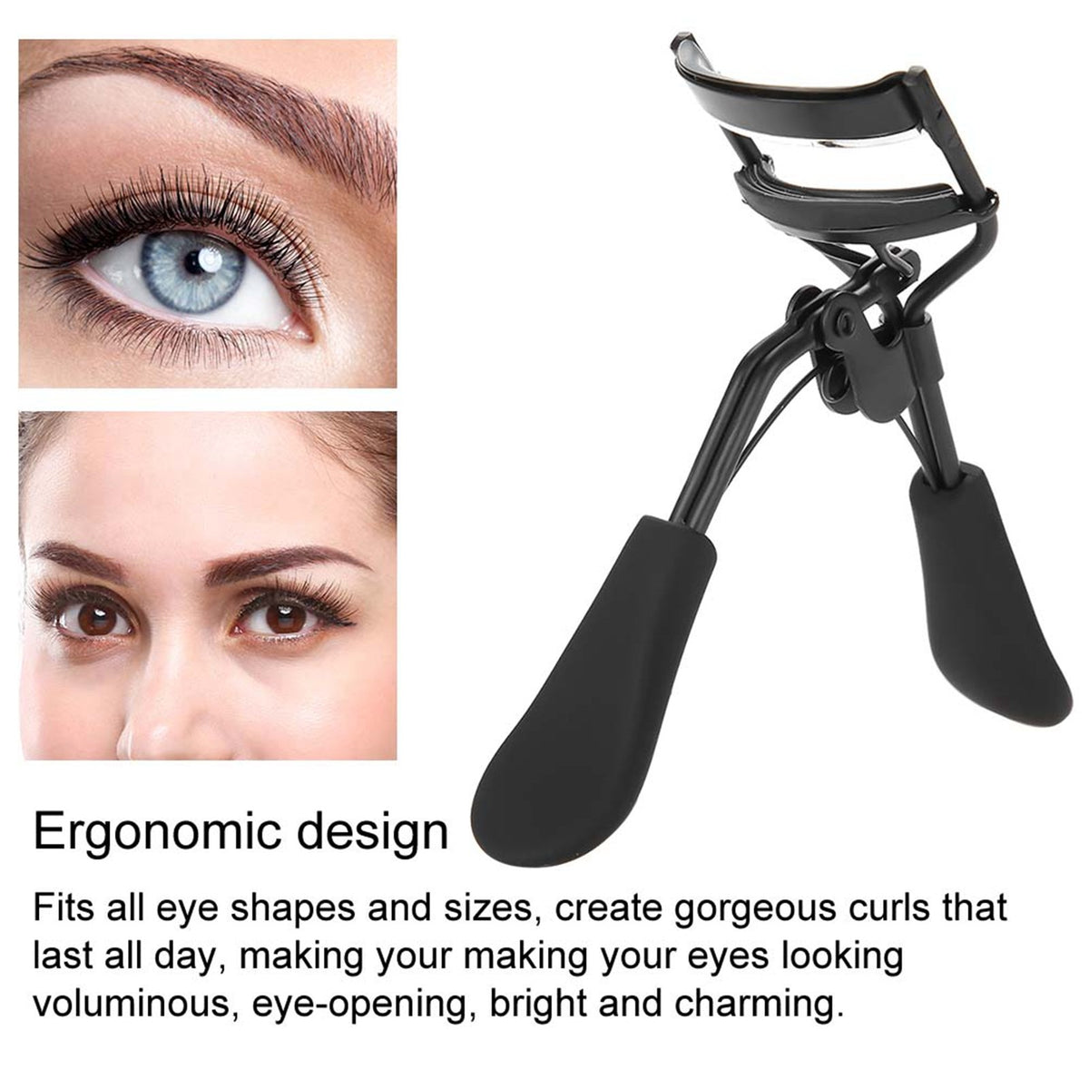 Professional Stainless Steel Eyelash Curler with Silicone Pad - Eye Makeup Tool