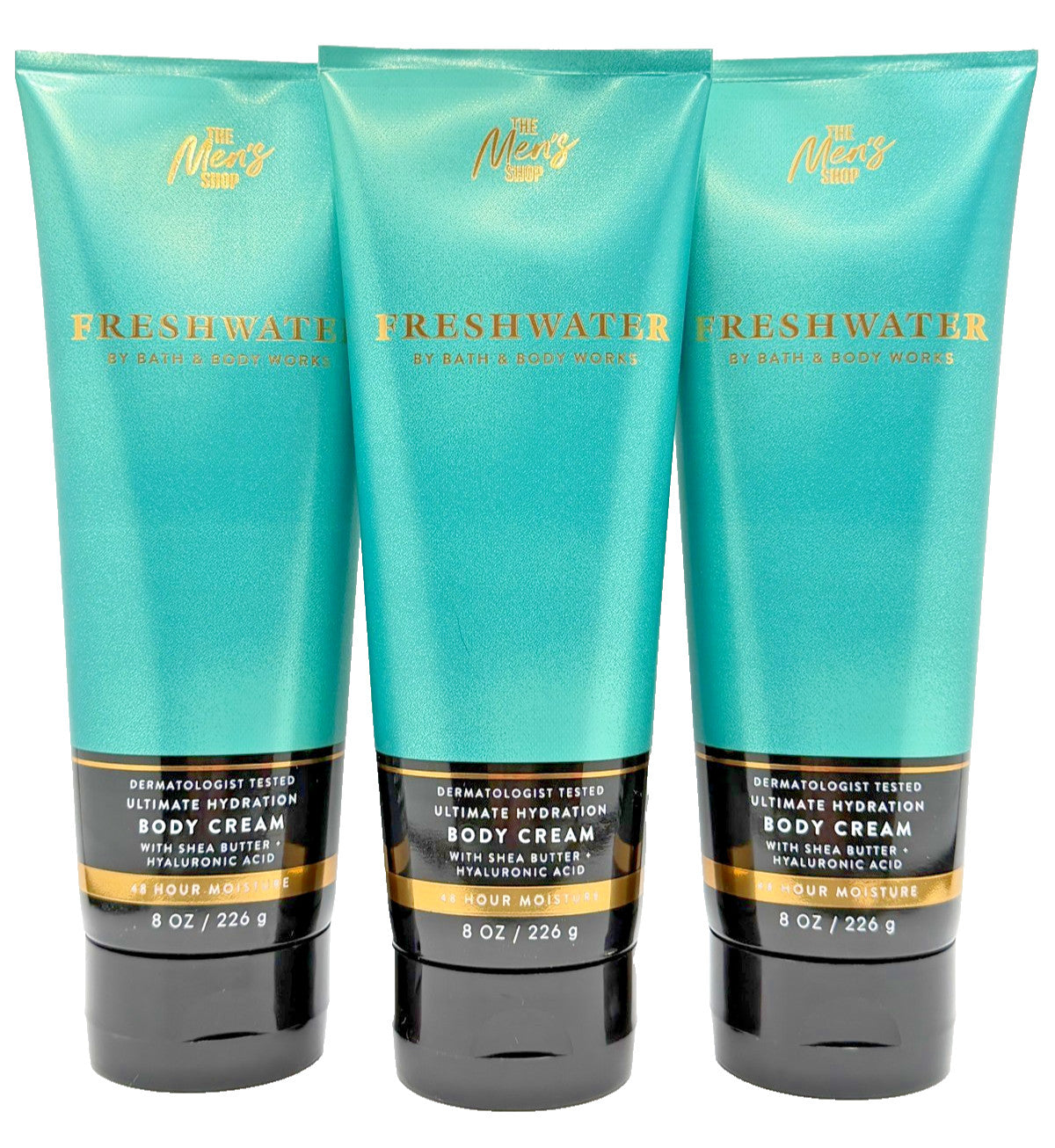Men's Freshwater Hydrating Body Cream 8 oz Lot of 3