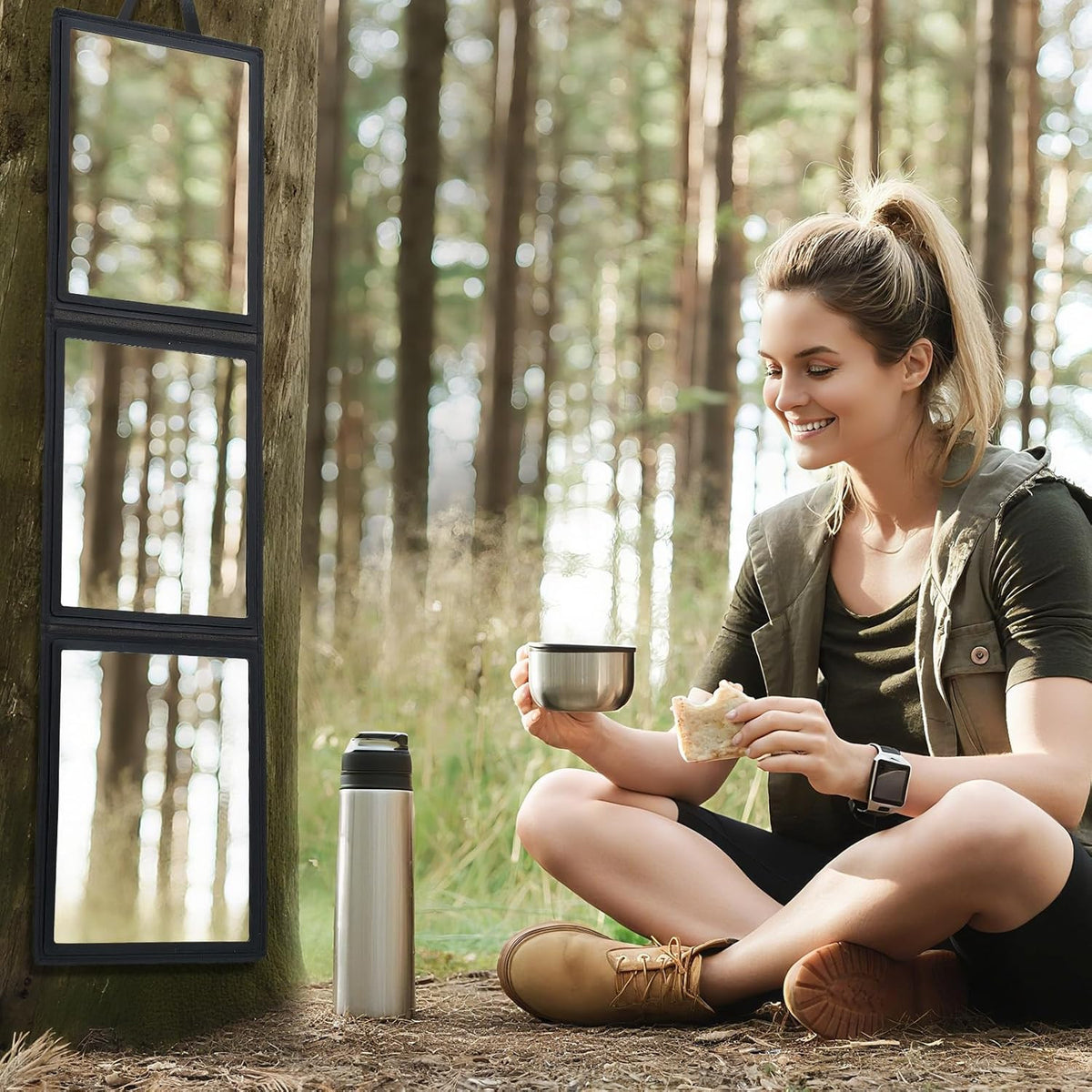 Full Length Travel Mirror - Foldable, Portable Shatterproof Full Body Mirror